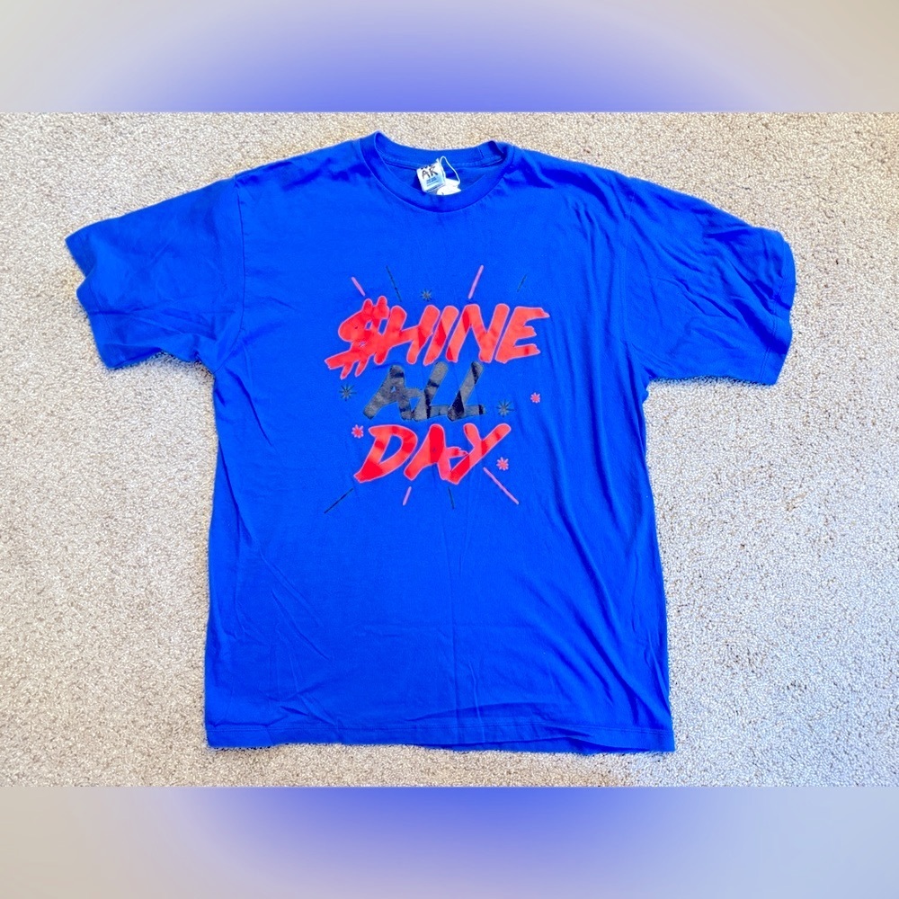 Zumba Blue Graphic T-Shirt with Red Print